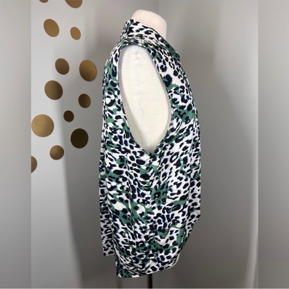 EUC Beachlunchlounge Tanzania Animal Print Blouse - Picture 8 of 11